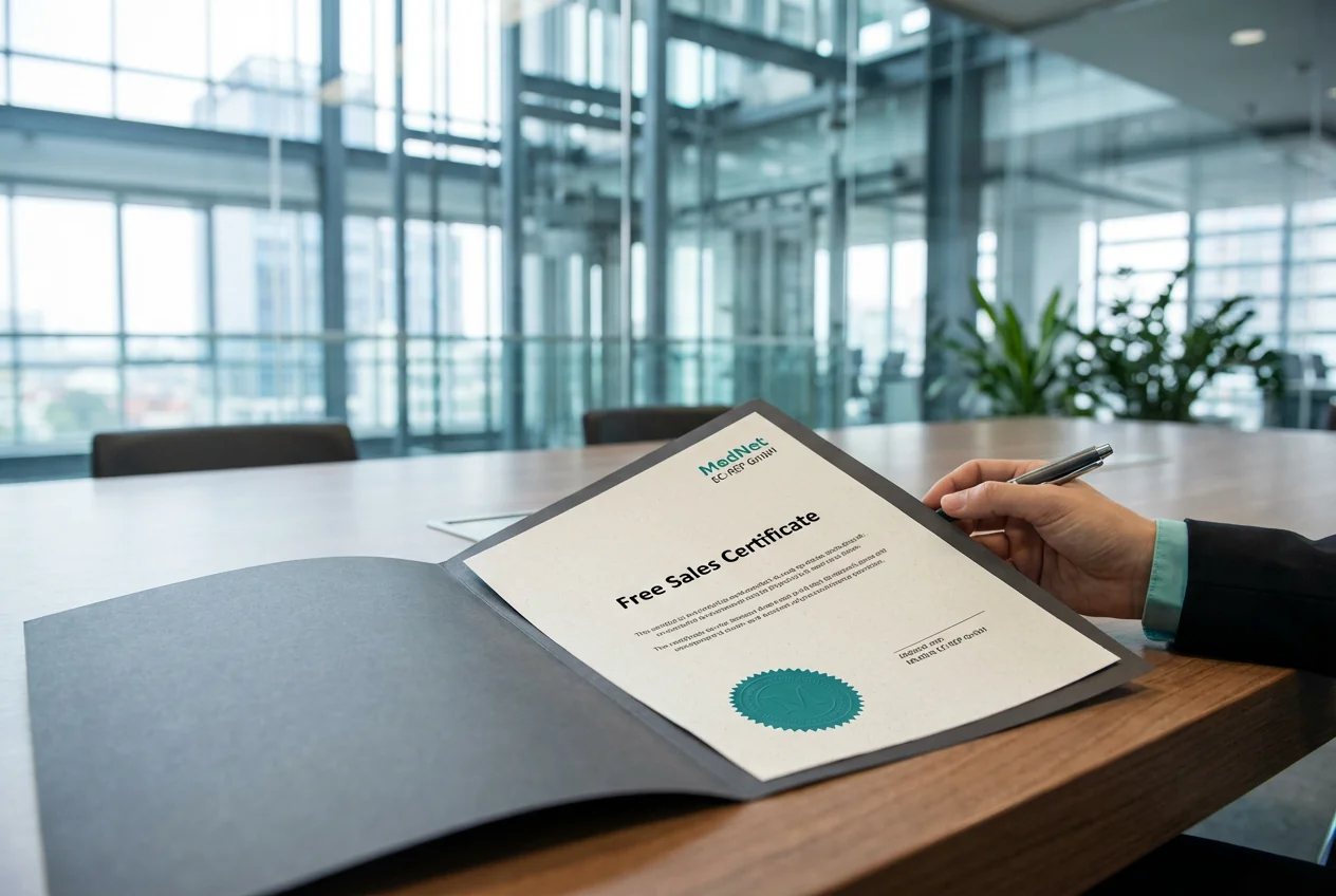 Free Sales Certificate: Additional service for customers with an active EU-REP mandate